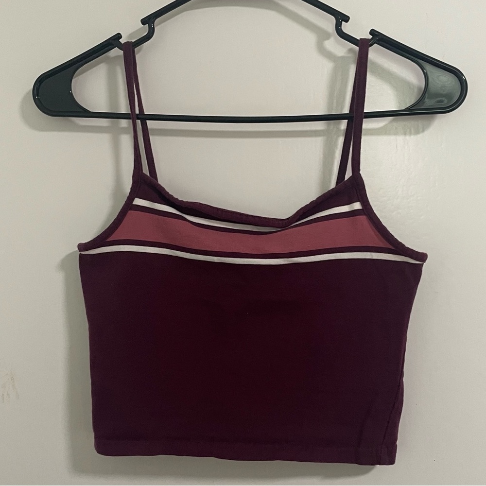 Stripped purple crop top from Cotton On